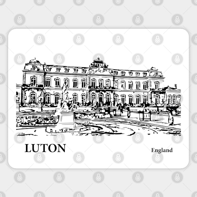 Luton England Magnet by Lakeric